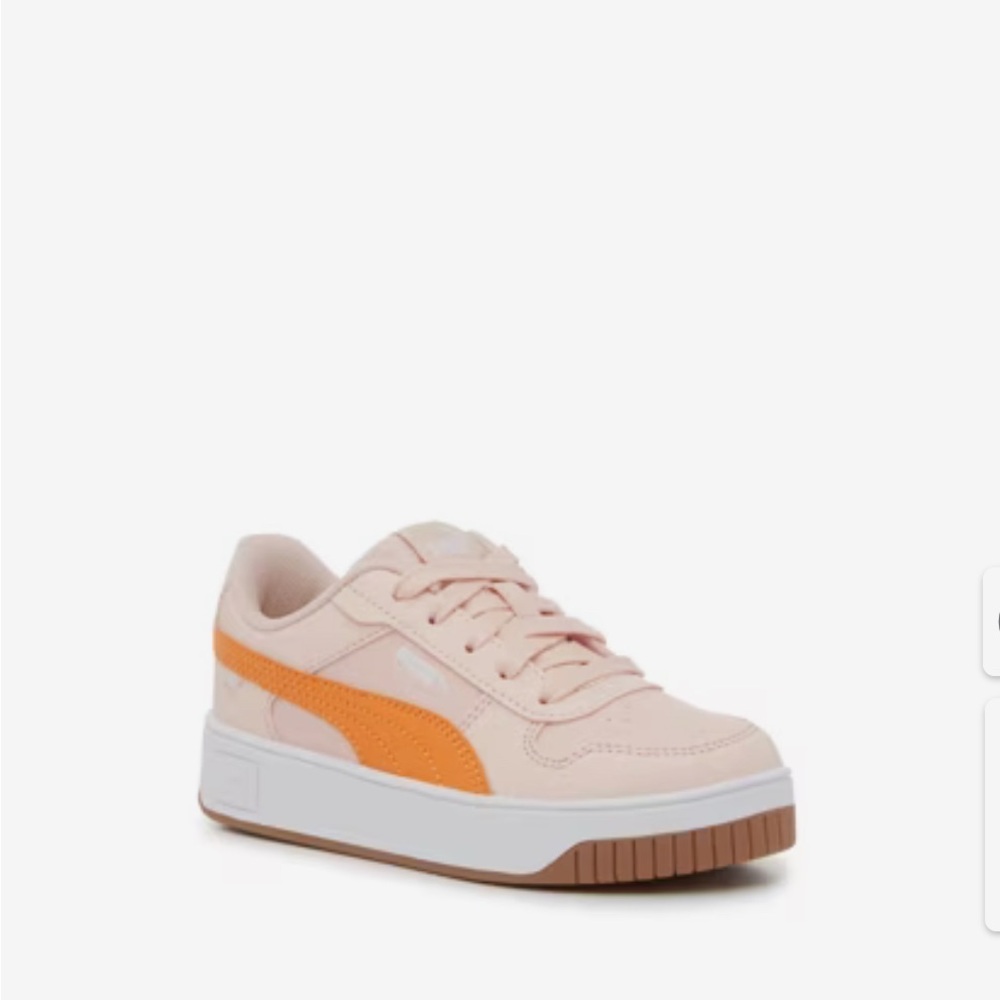 Puma Kids Sneakers - Light Pink and Bright Orange Gently Worn
